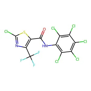 5-Thiazolecarboxamide, 2-chloro-N-(pentachlorophenyl)-4-(trifluoromethyl)- structure