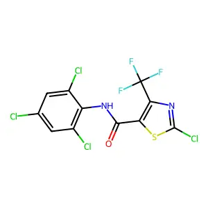 5-Thiazolecarboxamide, 2-chloro-N-(2,4,6-trichlorophenyl)-4-(trifluoromethyl)- structure