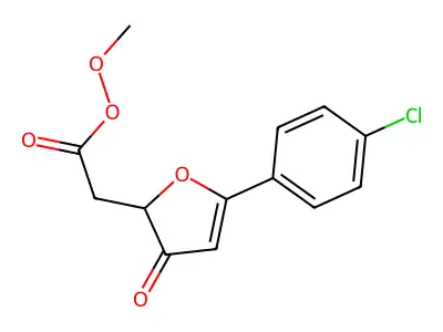 Methyl 2,3-dihydro-5-(4-chlorophenyl)-2-hydroxy-3-oxo-2-furanacetate structure