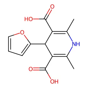 2,6-Dimethyl-4-furyl-1,4-dihydropyridine-5-dicarboxylate structure