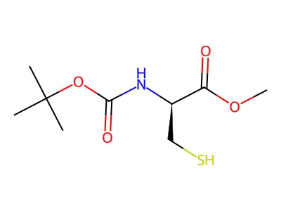Methyl 2-(((tert-butoxy)carbonyl)amino)-3-sulfanylpropanoate structure
