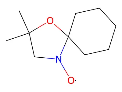 2-Spirocyclohexane doxyl (2-spirocyclohexane-5,5-dimethyl-3-oxazolidinoxyl) structure