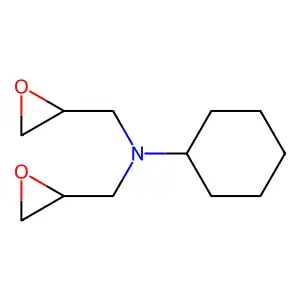 N,N-Bis(2,3-epoxypropyl)cyclohexylamine structure