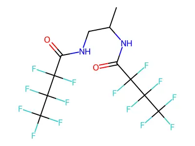 N,N'-(Propane-1,2-diyl)bis(2,2,3,3,4,4,4-heptafluorobutanamide) structure