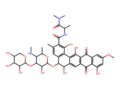 Pradimicin A dimethylamide hydrate structure