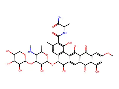 Pradimicin A amide structure