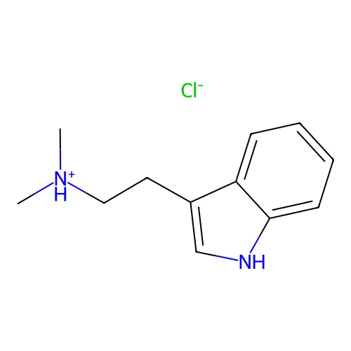 2-(1H-indol-3-yl)ethyl-dimethylazanium chloride structure