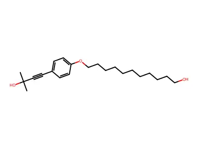 11-[4-(3-Hydroxy-3-methylbut-1-yn-1-yl)phenoxy]undecan-1-ol structure