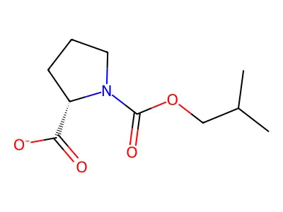 (S)-N-isobutoxycarbonylproline structure