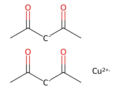 Bis(2,4-pentanedionato)copper(II) structure