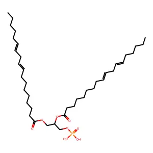 (2-Octadeca-9,12-dienoyloxy-3-phosphonooxypropyl) octadeca-9,12-dienoate structure