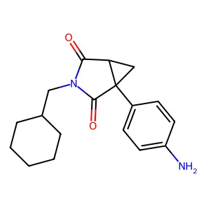3-(Cyclohexylmethyl)-1-(4-aminophenyl)-3-azabicyclo(3.1.0)hexane-2,4-dione structure