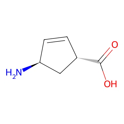 (1R,4R)-4-aminocyclopent-2-ene-1-carboxylic acid structure