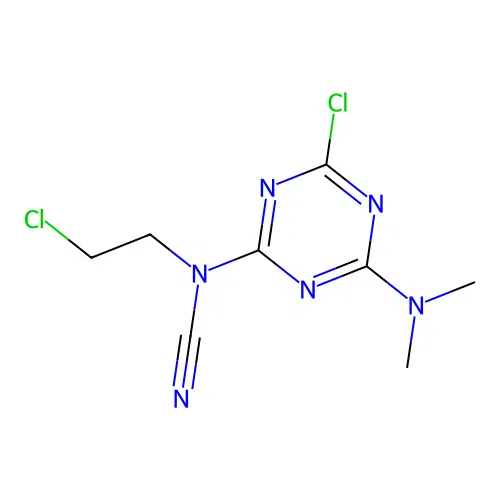 [4-Chloro-6-(dimethylamino)-1,3,5-triazin-2-yl](2-chloroethyl)cyanamide structure