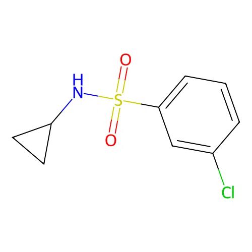 3-chloro-N-cyclopropylbenzenesulfonamide structure