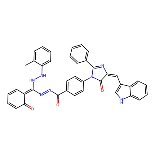 C39H29N7O3 structure