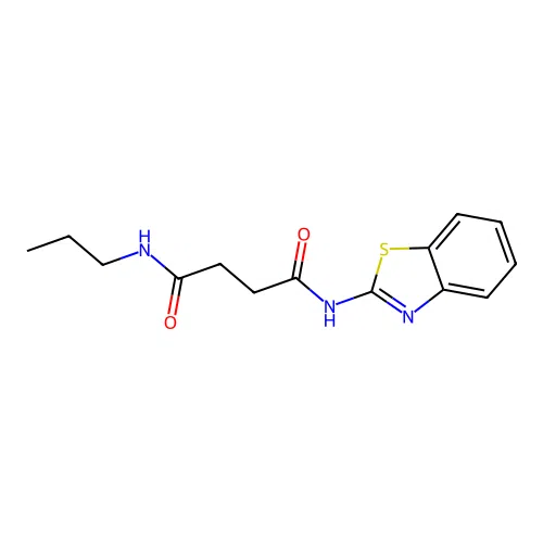 N-[(2E)-1,3-benzothiazol-2(3H)-ylidene]-N'-propylbutanediamide structure