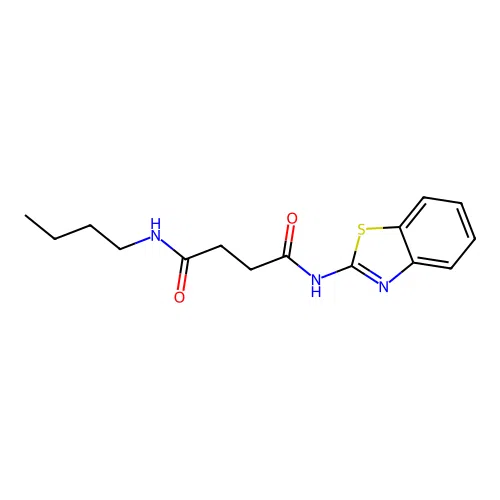 N-(1,3-benzothiazol-2-yl)-N'-butylbutanediamide structure