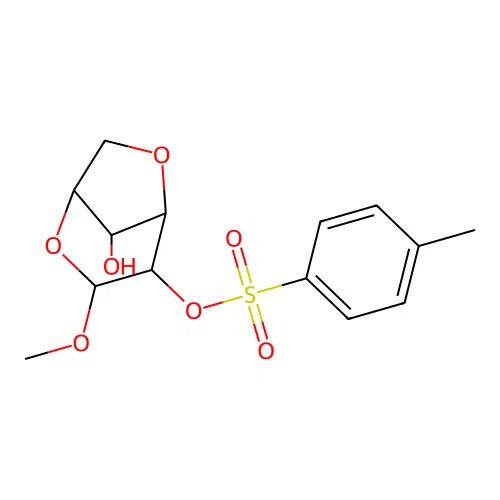 Methyl 3,6-anhydro-2-O-(4-methylbenzene-1-sulfonyl)hexopyranoside structure