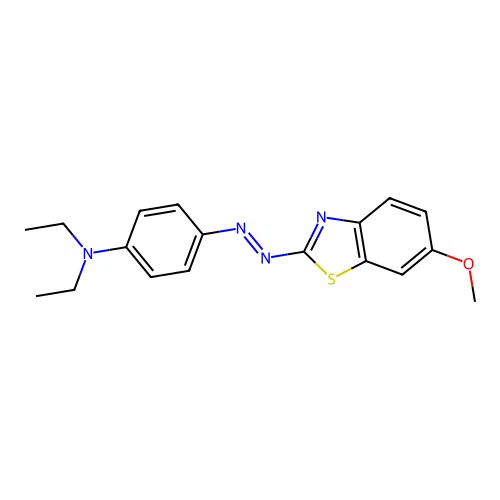N,N-diethyl-4-[(6-methoxy-1,3-benzothiazol-2-yl)diazenyl]aniline structure