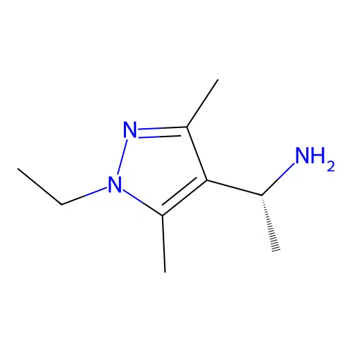 (1R)-1-(1-ethyl-3,5-dimethyl-1H-pyrazol-4-yl)ethan-1-amine structure