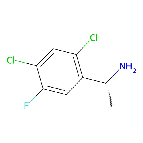 (1R)-1-(2,4-dichloro-5-fluorophenyl)ethan-1-amine structure