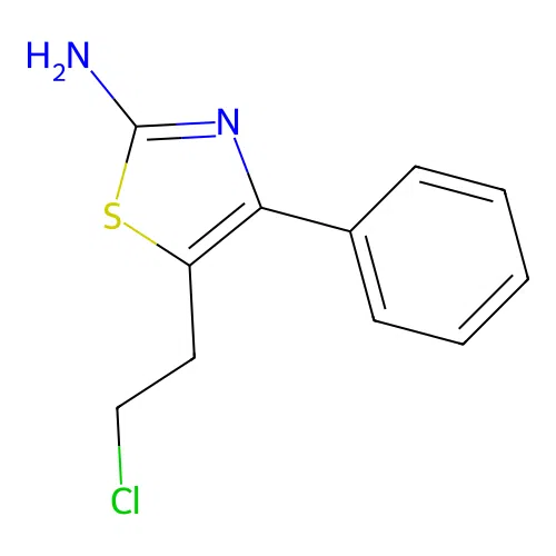 2-Amino-5-(2-chloroethyl)-4-phenylthiazole structure