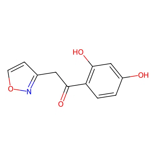 1-(2,4-Dihydroxyphenyl)-2-(1,2-oxazol-3-yl)ethanone structure