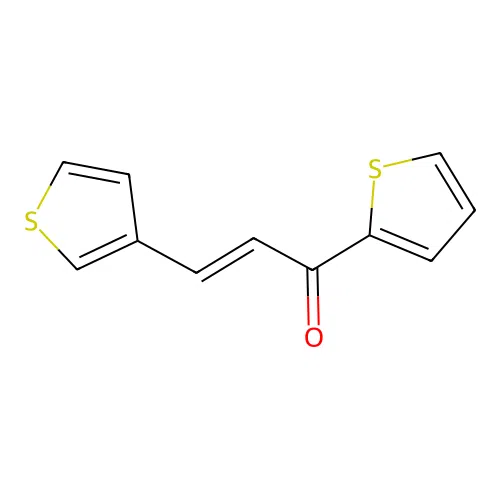 1-Thiophen-2-yl-3-thiophen-3-ylprop-2-en-1-one structure