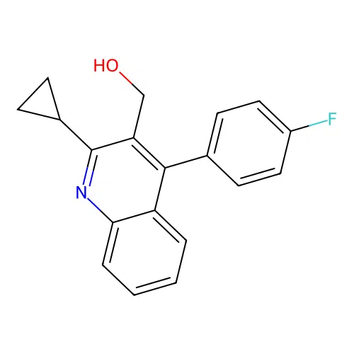 (2-Cyclopropyl-4-(4-fluorophenyl)quinolin-3-yl)methanol structure