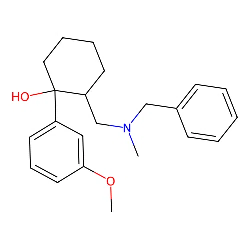 Cyclohexanol, 2-(N-benzyl-N-methylaminomethyl)-1-(m-methoxyphenyl)- structure