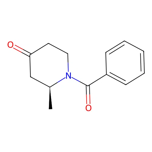 (2S)-1-benzoyl-2-methylpiperidin-4-one structure