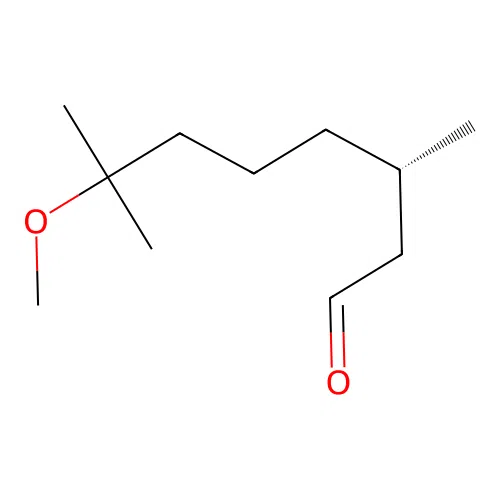 (3S)-7-methoxy-3,7-dimethyloctanal structure