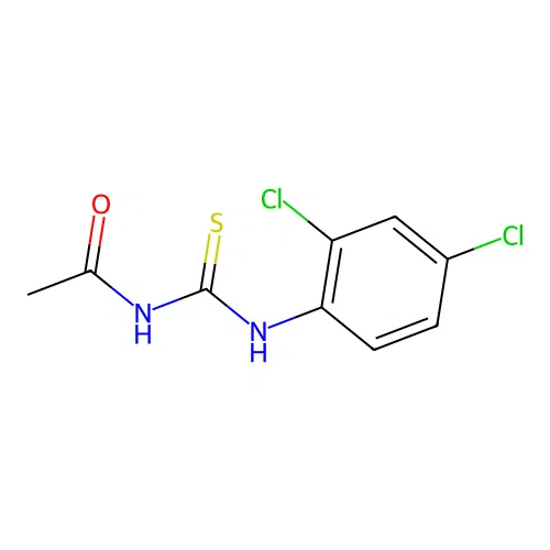 N-[(2,4-dichlorophenyl)carbamothioyl]acetamide structure
