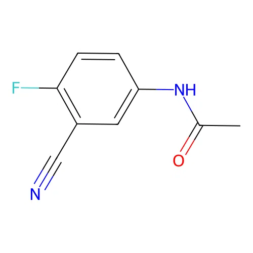 N-(3-cyano-4-fluorophenyl)acetamide structure