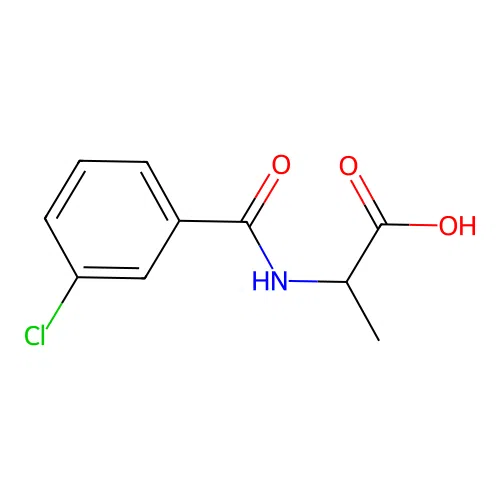 2-[(3-chlorobenzoyl)amino]propanoic Acid structure