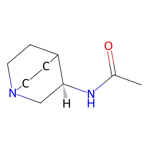 N-[(3R)-1-azabicyclo[2.2.2]octan-3-yl]acetamide structure