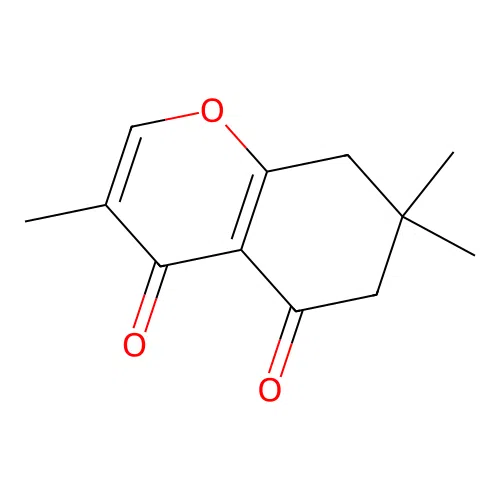 3,7,7-trimethyl-7,8-dihydro-4H-chromene-4,5(6H)-dione structure