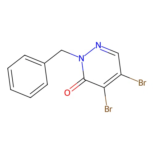 2-benzyl-4,5-dibromopyridazin-3(2H)-one structure