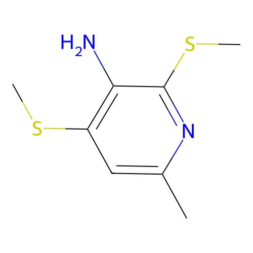 6-Methyl-2,4-bis-methylsulfanylpyridin-3-ylamine structure