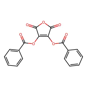2,5-Dioxo-2,5-dihydrofuran-3,4-diyl dibenzoate structure
