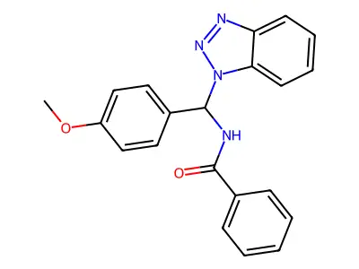 N-[1H-1,2,3-Benzotriazol-1-yl(4-methoxyphenyl)methyl]benzamide structure