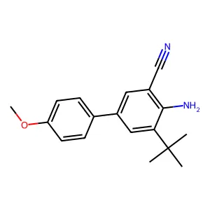 4-Amino-5-tert-butyl-4'-methoxybiphenyl-3-carbonitrile structure