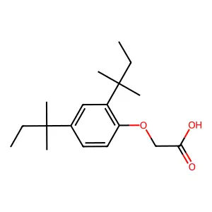 (2,4-Bis(1,1-dimethylpropyl)phenoxy)acetic acid structure