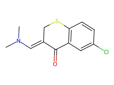 6-chloro-3-[(dimethylamino)methylene]-2,3-dihydro-4H-thiochromen-4-one structure