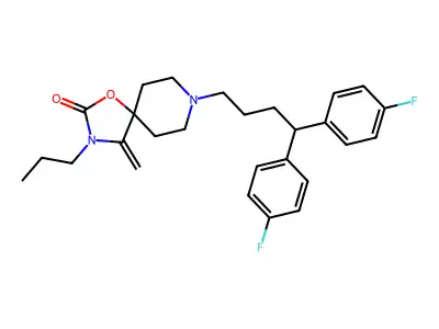 8-(4,4-Bis(4-fluorophenyl)butyl)-4-methylene-3-propyl-1-oxa-3,8-diazaspiro(4.5)decan-2-one structure