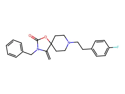 1-Oxa-3,8-diazaspiro(4.5)decan-2-one, 8-(2-(4-fluorophenyl)ethyl)-4-methylene-3-(phenylmethyl)- structure