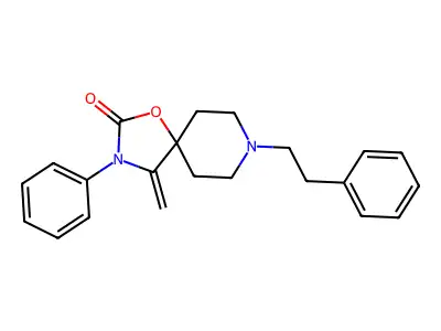 1-Oxa-3,8-diazaspiro(4.5)decan-2-one, 4-methylene-3-phenyl-8-(2-phenylethyl)- structure
