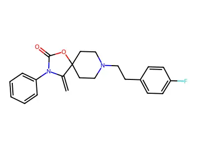 1-Oxa-3,8-diazaspiro(4.5)decan-2-one, 8-(2-(4-fluorophenyl)ethyl)-4-methylene-3-phenyl- structure