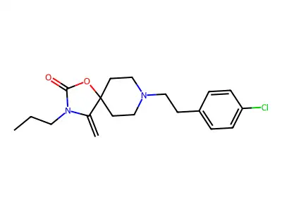 8-(2-(4-Chlorophenyl)ethyl)-4-methylene-3-propyl-1-oxa-3,8-diazaspiro(4.5)decan-2-one structure